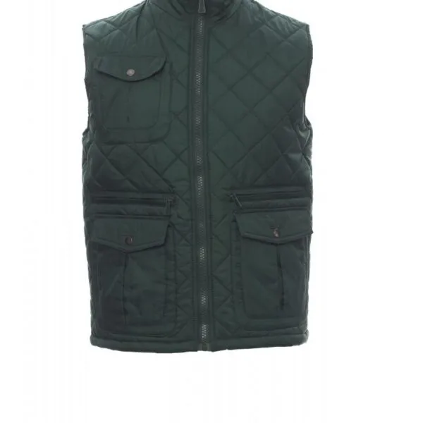 Gilet trapuntato personalizzato Gate da uomo, colore verde