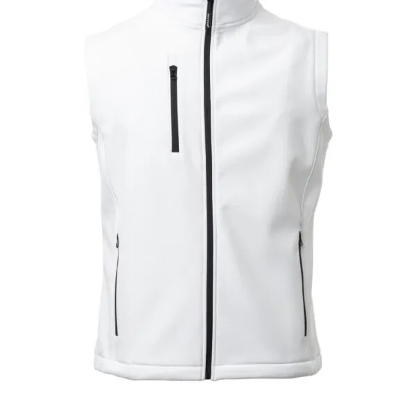Gilet soft-shell personalizzato Glasgow, colore bianco