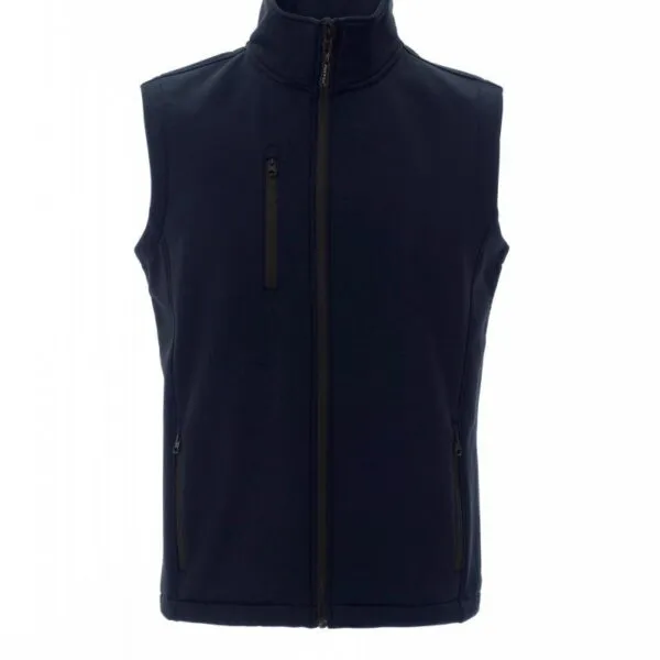 Gilet soft-shell personalizzato Glasgow, colore blu navy