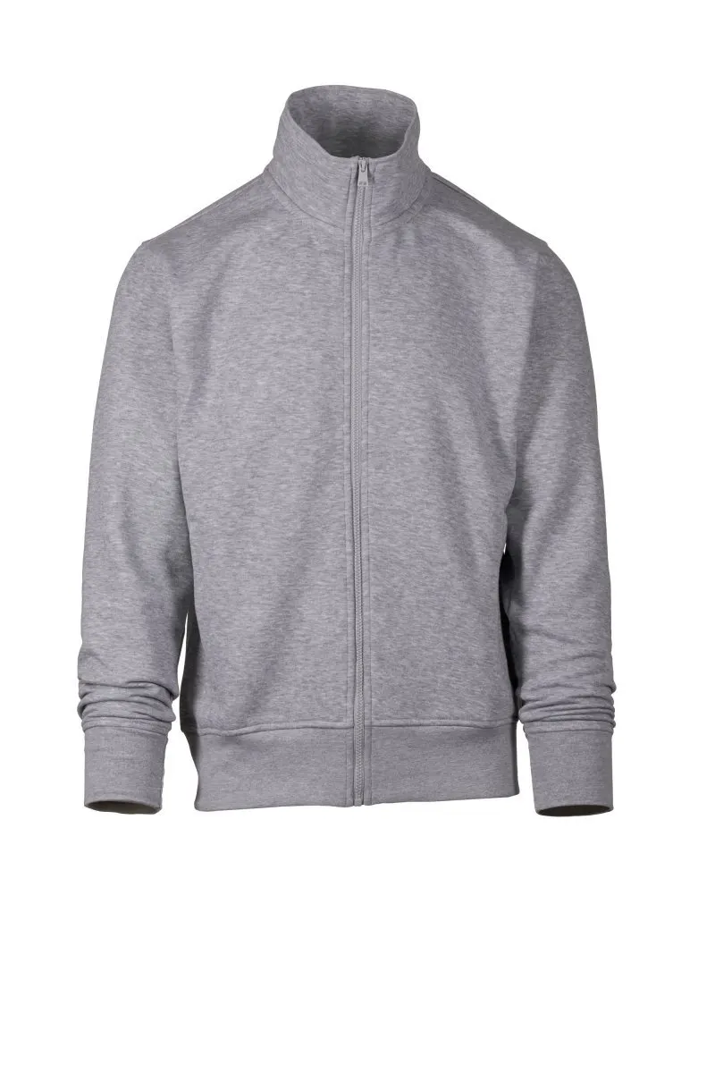 Felpa con zip personalizzata Hoover, colore grigio melange