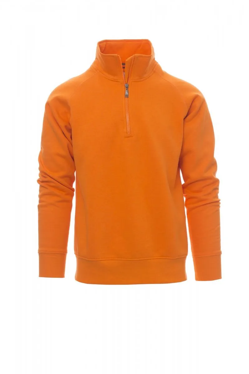 Felpa con mezza zip personalizzata Miami+ da uomo, colore arancione