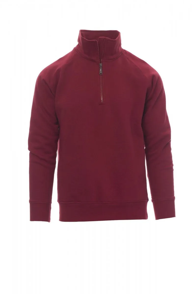 Felpa con mezza zip personalizzata Miami+ da uomo, colore bordeaux