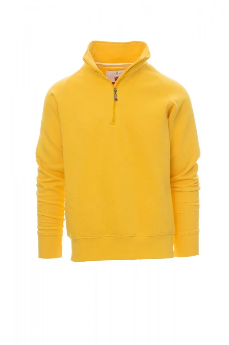 Felpa con mezza zip personalizzata Miami+ da uomo, colore giallo