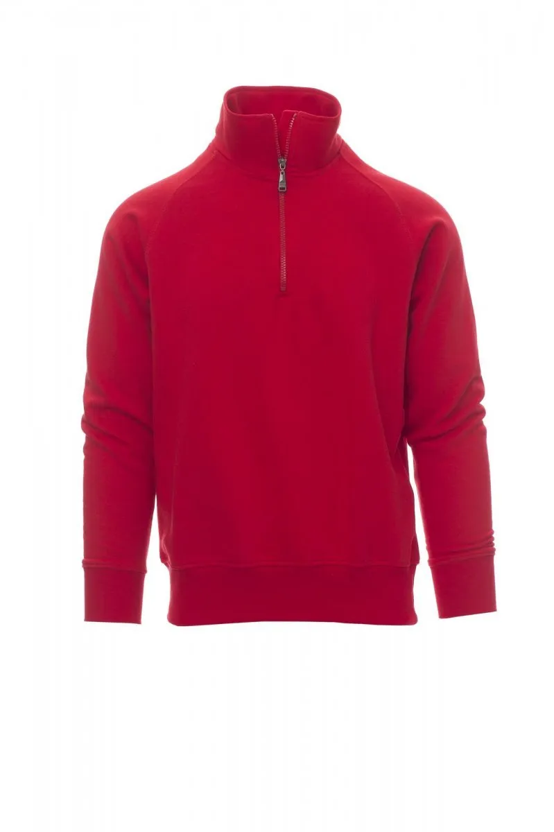 Felpa con mezza zip personalizzata Miami+ da uomo, colore rosso
