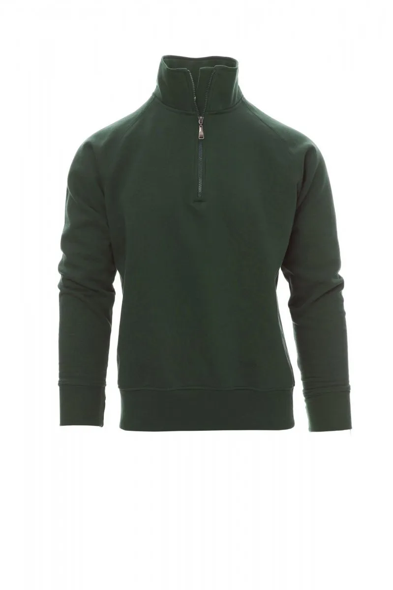 Felpa con mezza zip personalizzata Miami+ da uomo, colore verde
