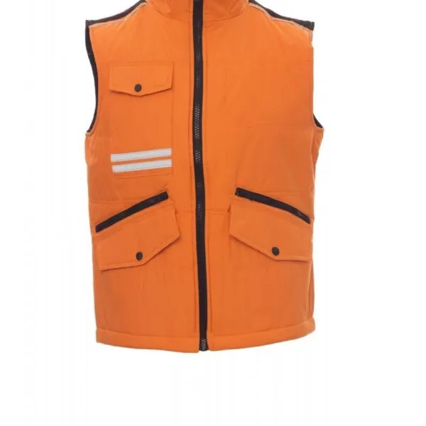 Gilet imbottito personalizzato Mig 2.0, colore arancione/nero