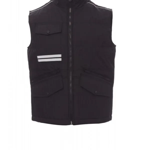 Gilet imbottito personalizzato Mig 2.0, colore nero/steel grey