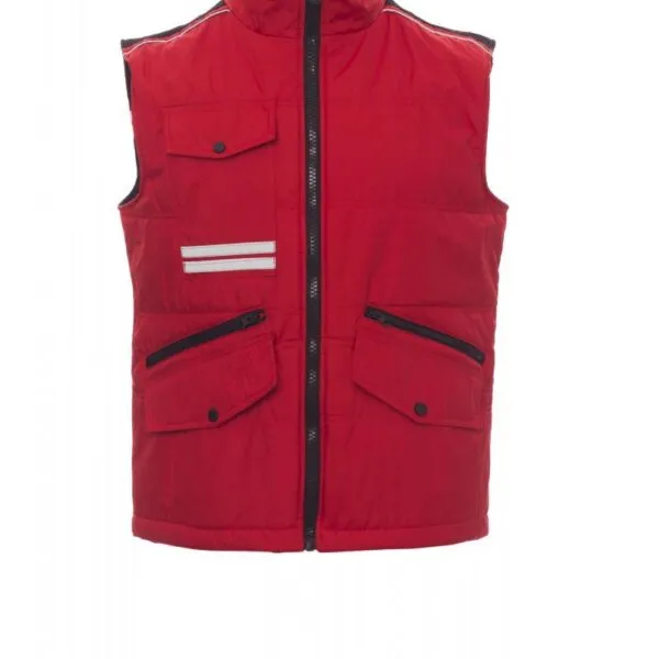 Gilet imbottito personalizzato Mig 2.0, colore rosso/nero