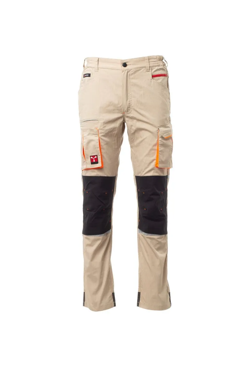 Pantaloni da lavoro estivi elasticizzati Next 400 Summer, colore kaki/nero
