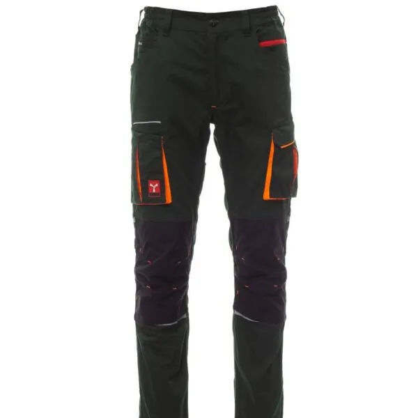 Pantaloni da lavoro elasticizzati Next 400, colore verde foresta/nero