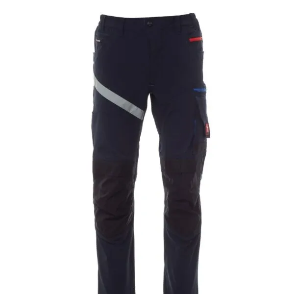 Pantaloni da lavoro elasticizzati Next 4W, colore blu navy/nero