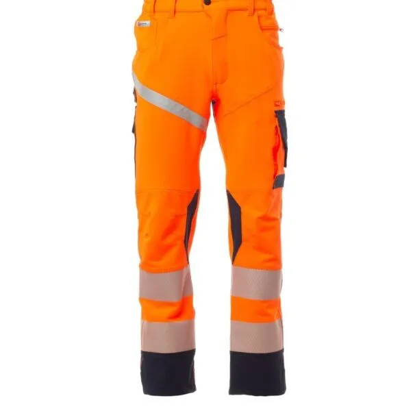 Pantaloni alta visibilità Next 4W Hi-Vi, colore arancione fluo/blu navy