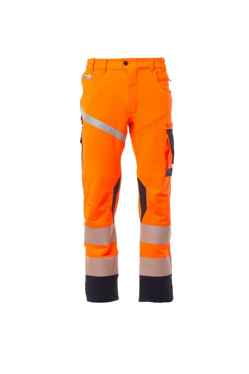 Pantaloni alta visibilità Next 4W Hi-Vi, colore arancione fluo/blu navy