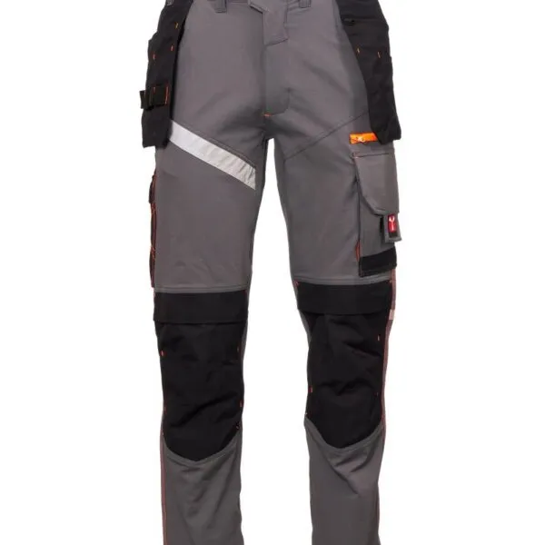 Pantaloni da lavoro con tasche flottanti Next 4W Holster, colore smoke/nero