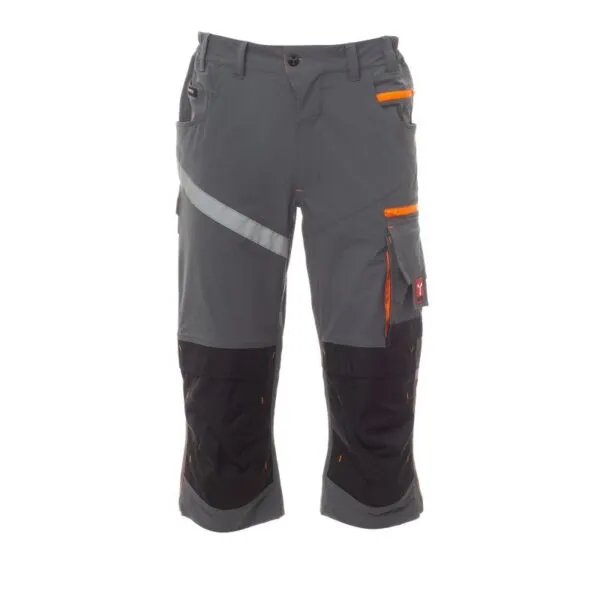 Pantaloni da lavoro a tre quarti Next 4W Pirate, colore smoke/nero