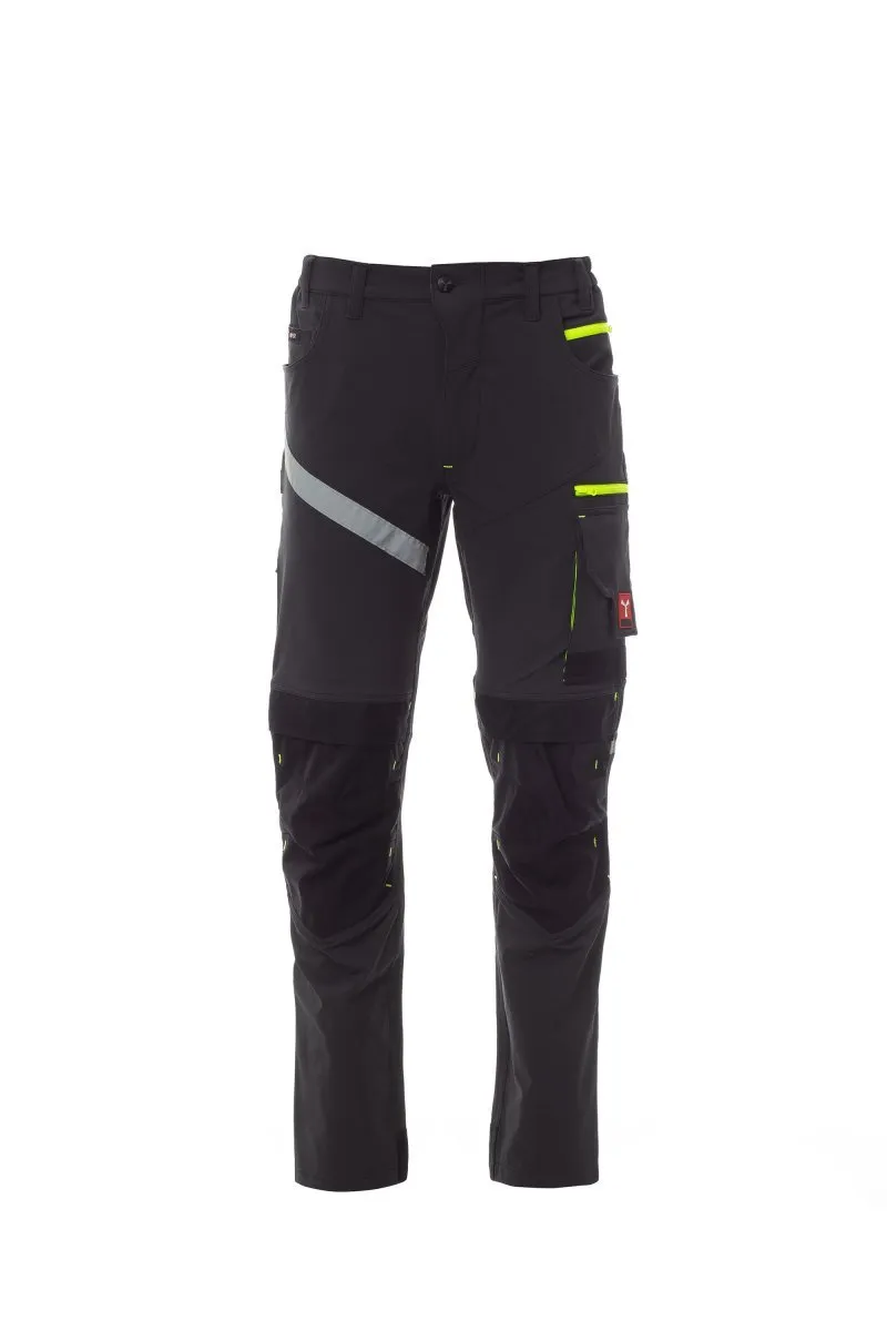 Pantaloni da lavoro estivi elasticizzati Next 4W Summer, colore antracite/nero