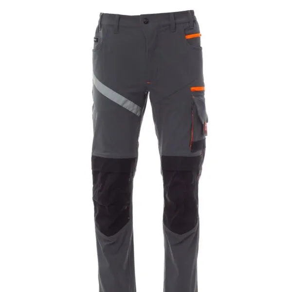 Pantaloni da lavoro estivi elasticizzati Next 4W Summer, colore smoke/nero