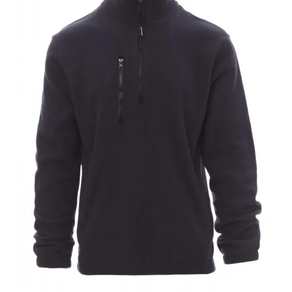 Pile con mezza zip personalizzato Pirenei, colore blu navy