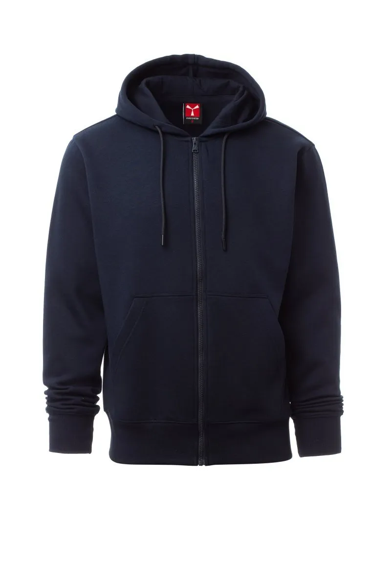 Felpa con zip e cappuccio personalizzata Pontiac, colore blu navy