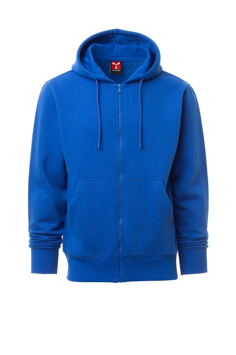 Felpa con zip e cappuccio personalizzata Pontiac, colore blu royal