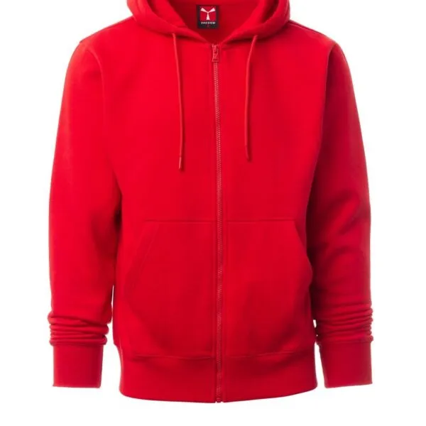 Felpa con zip e cappuccio personalizzata Pontiac, colore rosso