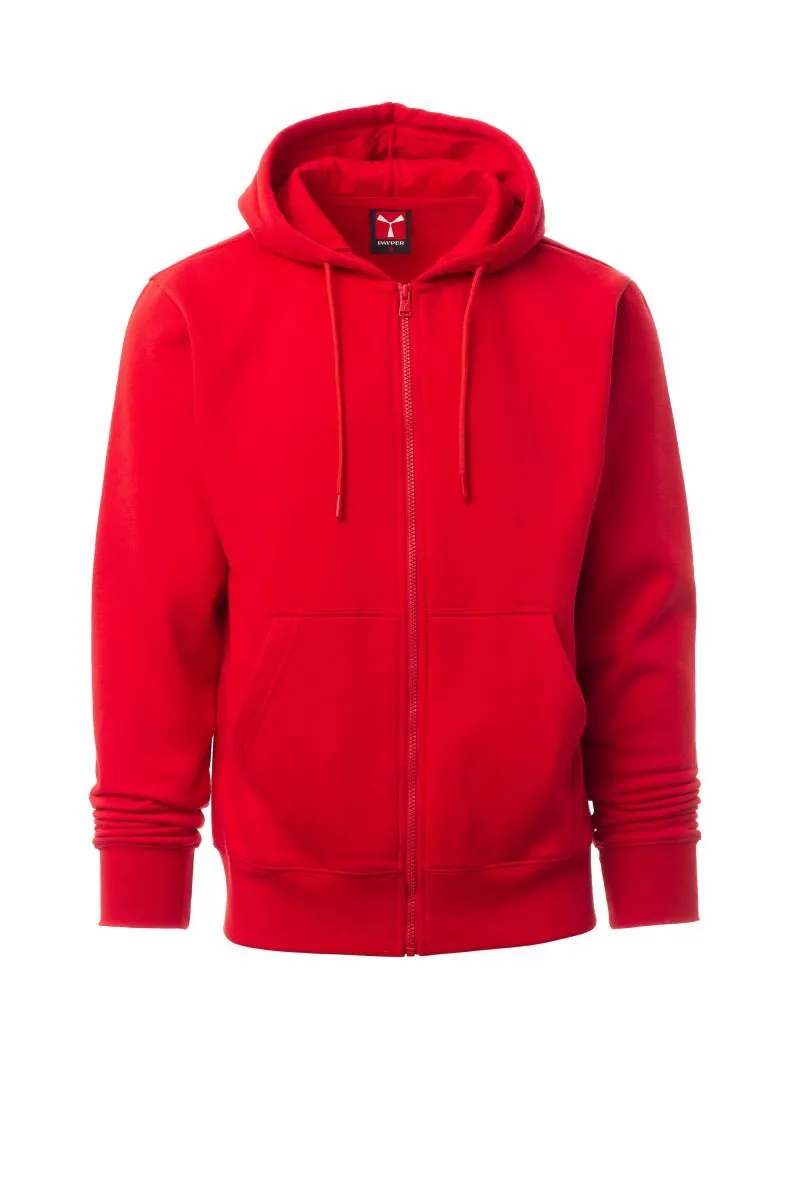 Felpa con zip e cappuccio personalizzata Pontiac, colore rosso