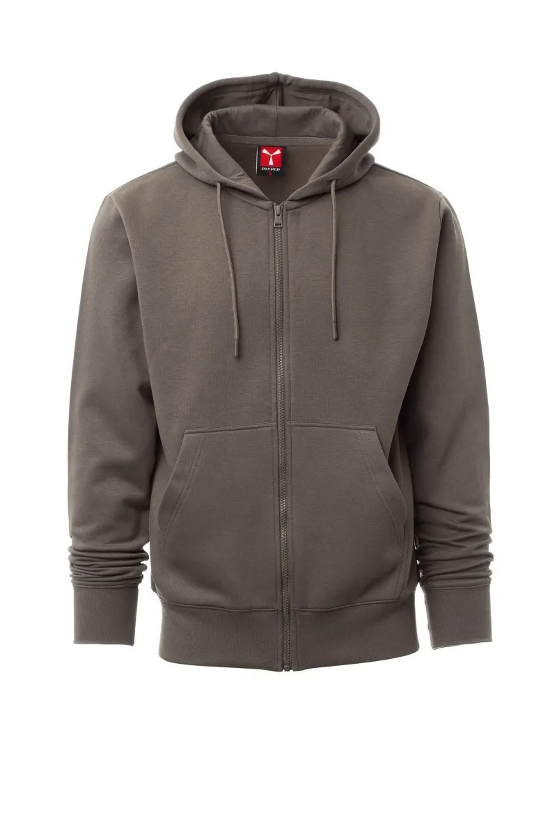 Felpa con zip e cappuccio personalizzata Pontiac, colore smoke