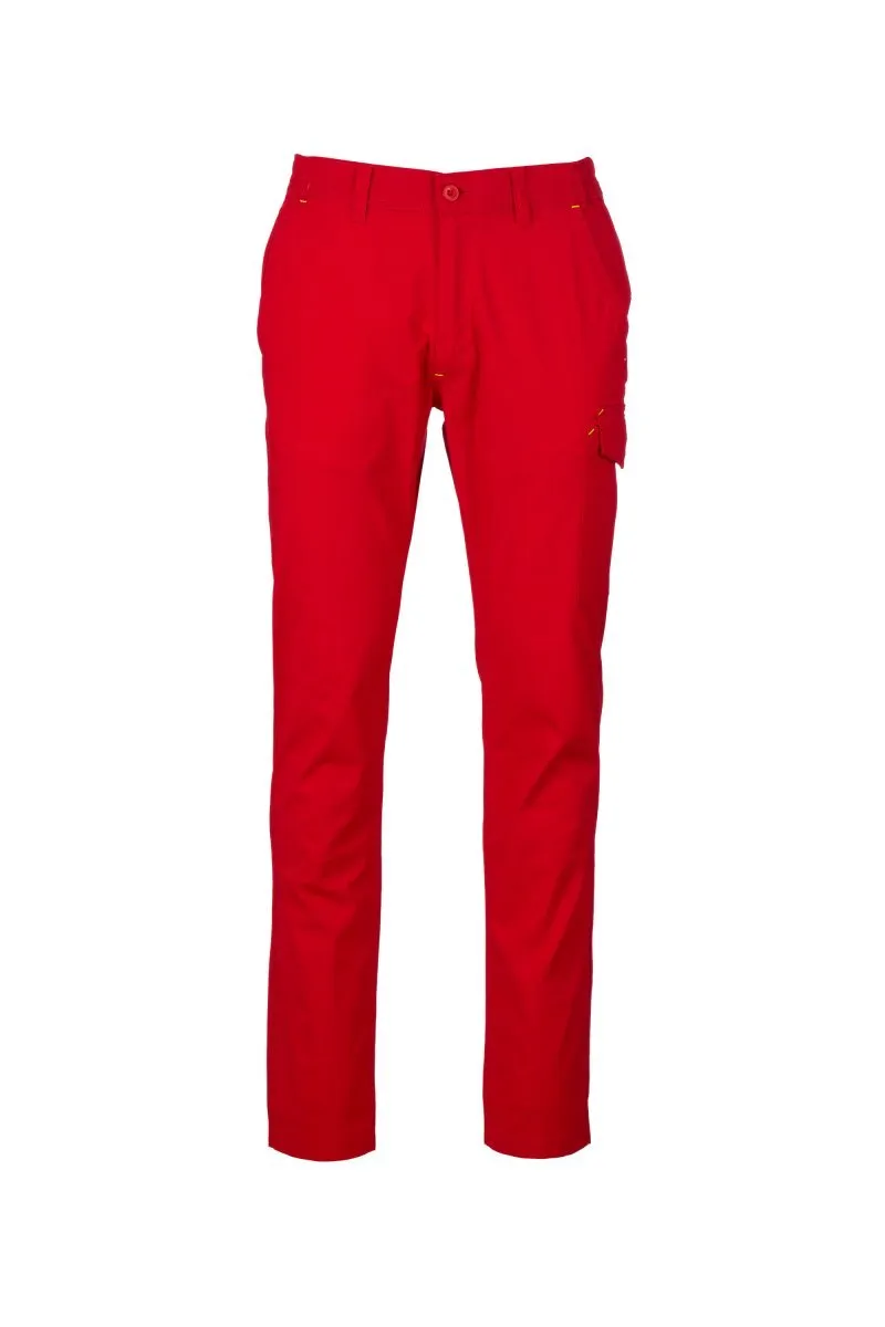 Pantaloni da lavoro Power Stretch Summer, colore rosso
