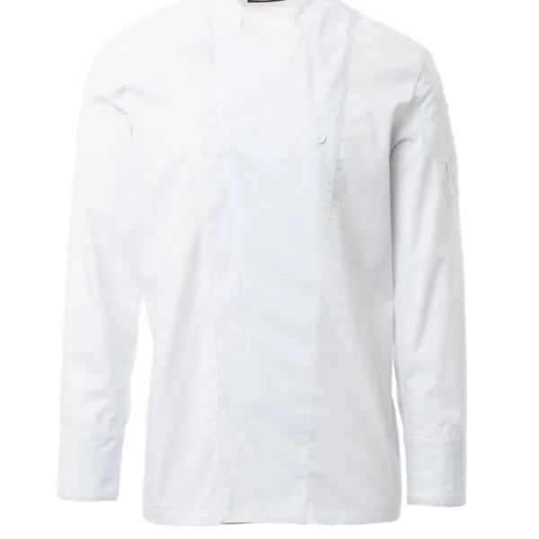 Giacca da cuoco personalizzata Starred Mesh da uomo, colore bianco