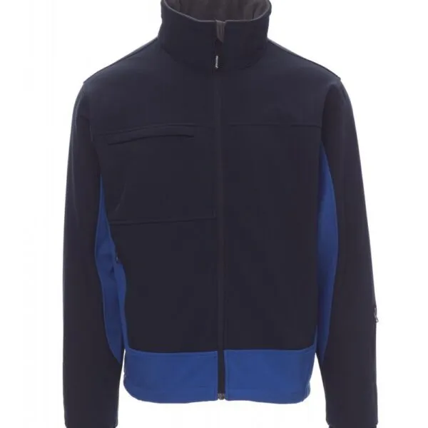 Giacca soft-shell personalizzata Storm, colore blu navy/blu royal