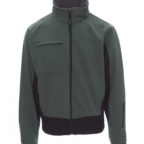 Giacca soft-shell personalizzata Storm, colore verde/nero
