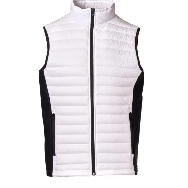 Gilet imbottito personalizzato Subway da uomo, colore bianco/nero