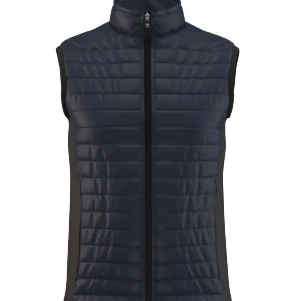 Gilet imbottito personalizzato Subway da uomo, colore blu navy/nero