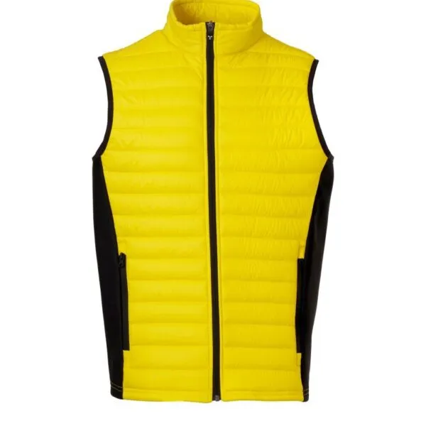 Gilet imbottito personalizzato Subway da uomo, colore giallo/nero
