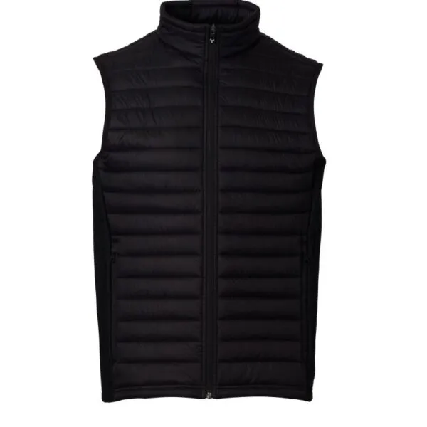 Gilet imbottito personalizzato Subway da uomo, colore nero