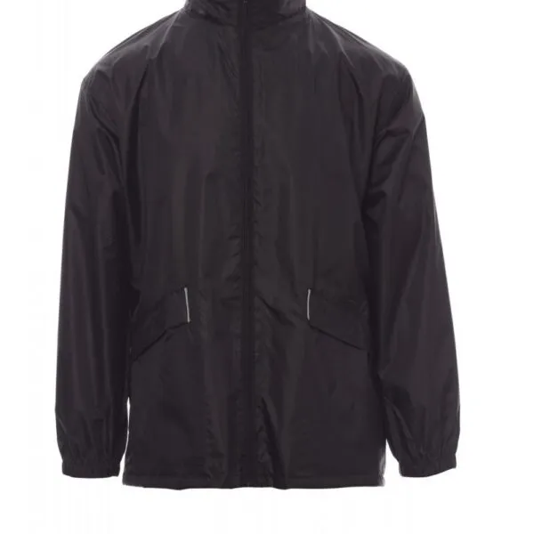Giacca impermeabile personalizzata Wind, colore nero