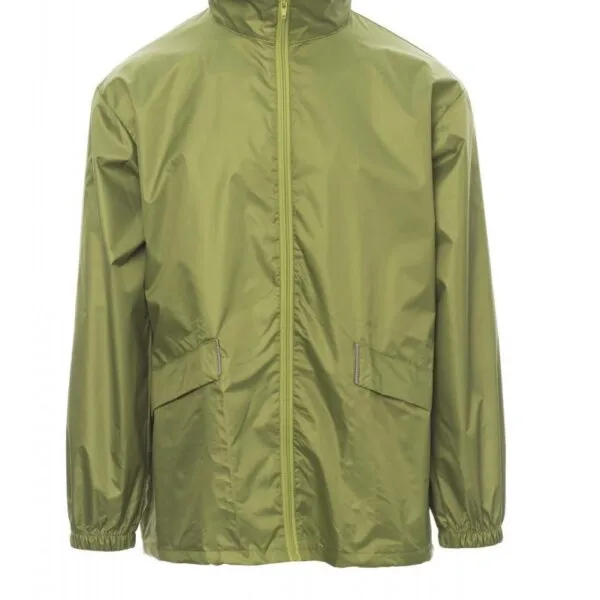 Giacca impermeabile personalizzata Wind, colore verde acido