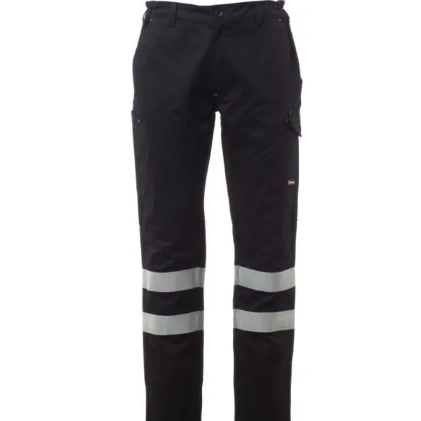 Pantaloni da lavoro riflettenti Worker Reflex, colore total black