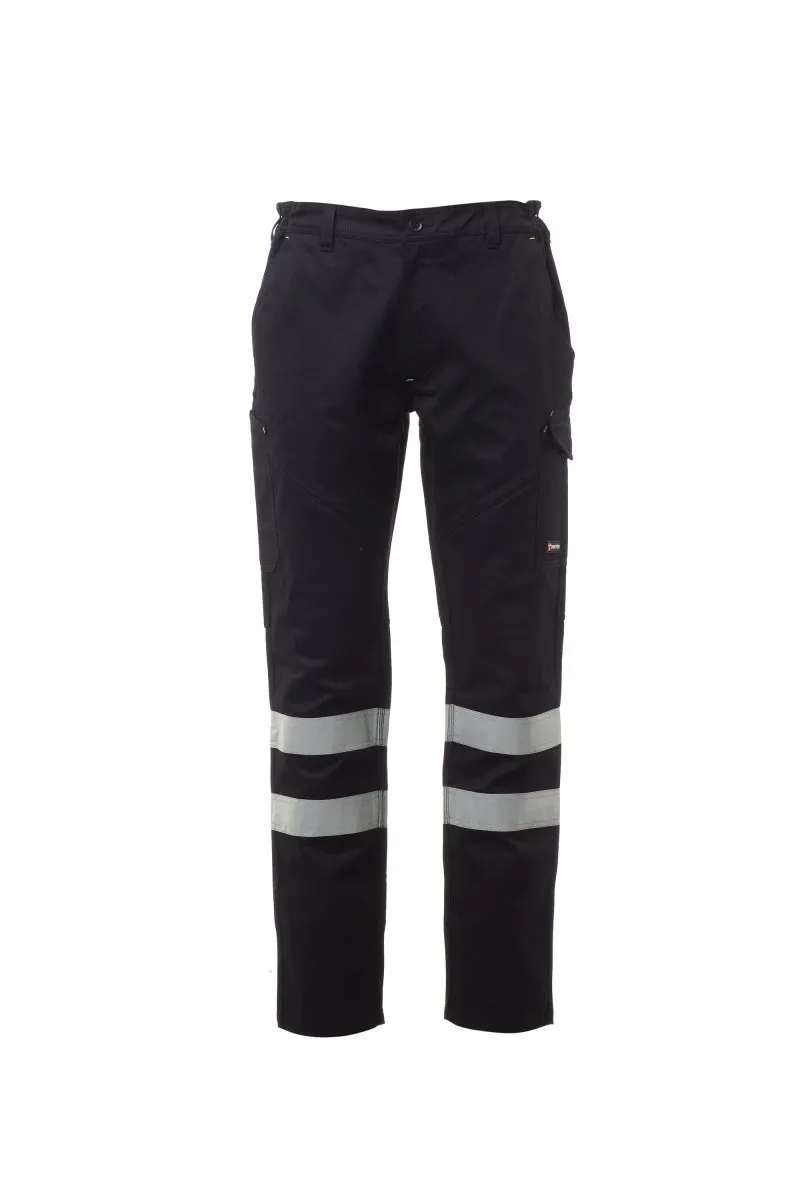 Pantaloni da lavoro riflettenti Worker Reflex, colore total black