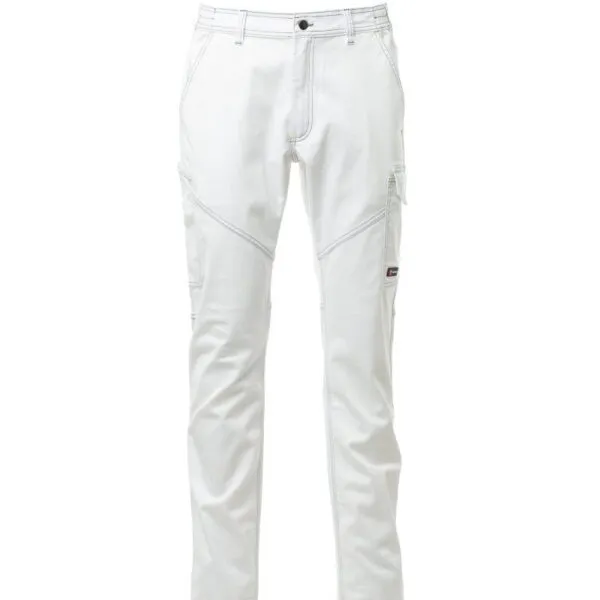 Pantaloni da lavoro elasticizzati Worker Stretch, colore bianco