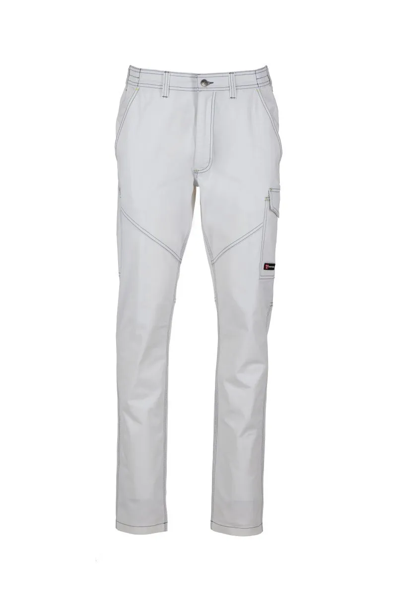 Pantaloni da lavoro estivi elasticizzati Worker Stretch Summer, colore bianco