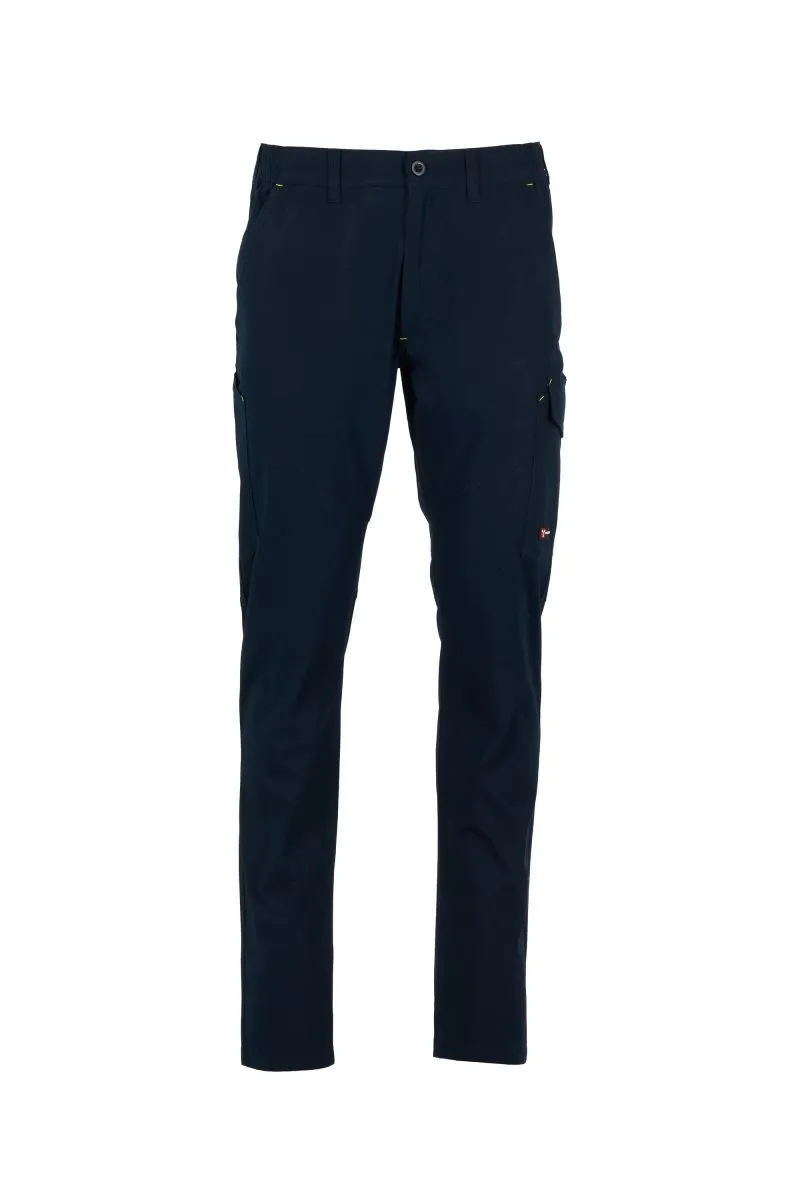 Pantaloni da lavoro estivi elasticizzati Worker Stretch Summer, colore blu navy con cuciture in tinta