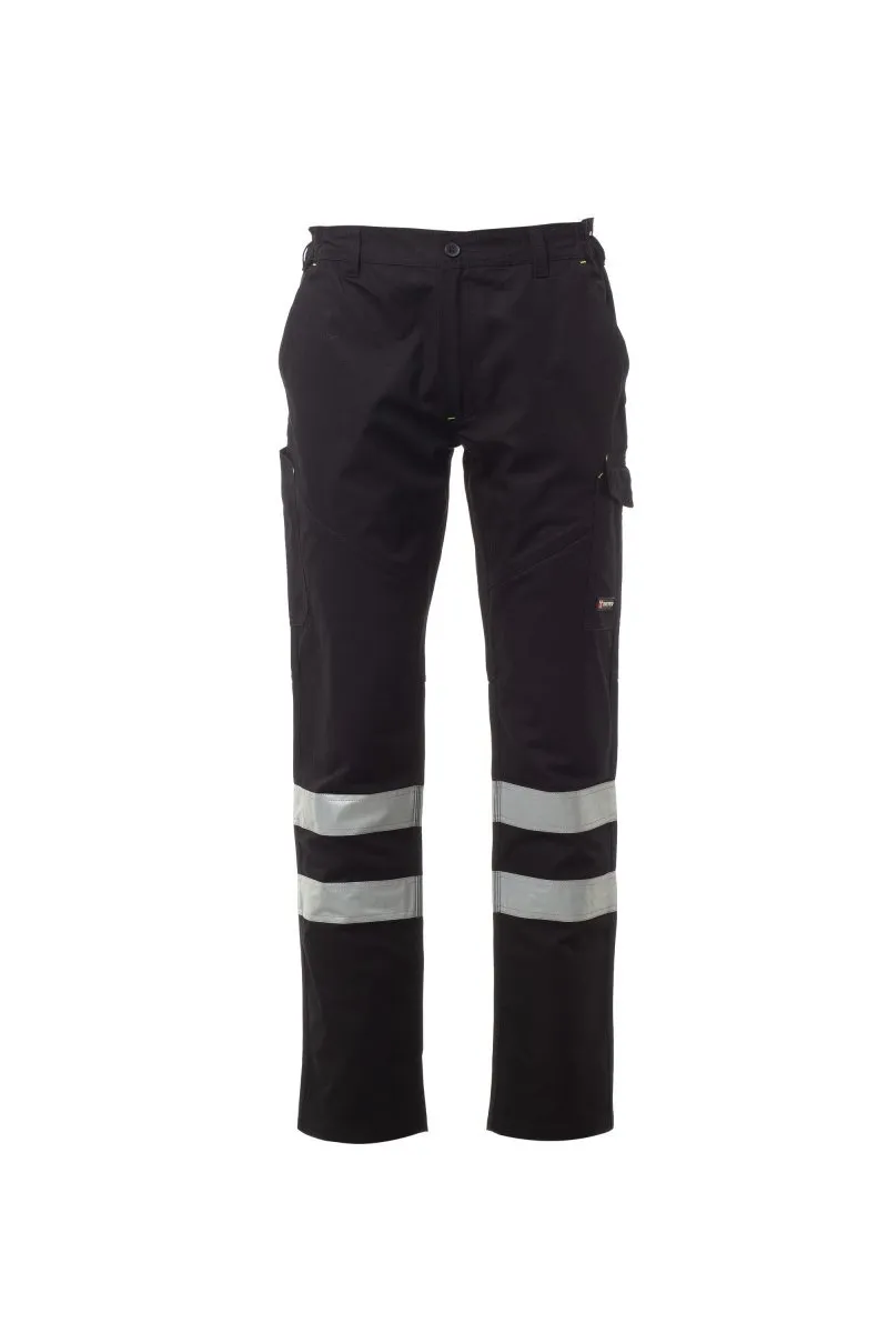 Pantaloni da lavoro estivi riflettenti Worker Summer Reflex, colore total black