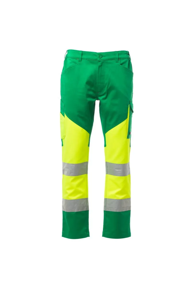 Pantaloni alta visibilità Working, colore giallo fluo/jelly green