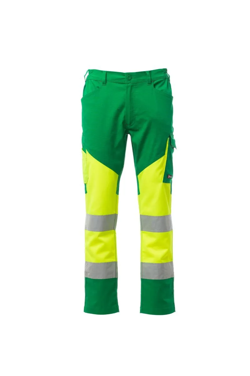 Pantaloni alta visibilità Working Summer, colore giallo fluo/jelly green