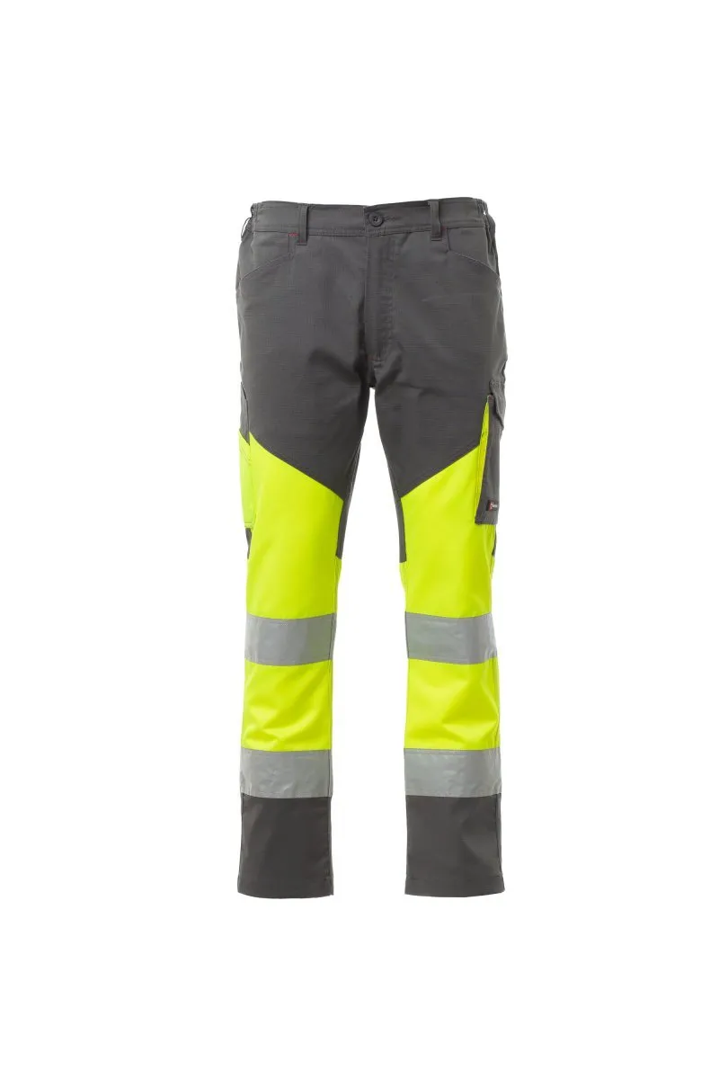 Pantaloni alta visibilità Working Summer, colore giallo fluo/smoke